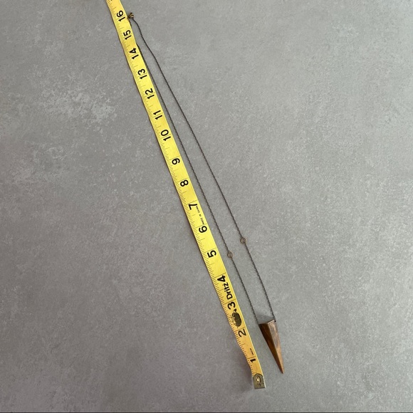 Laura Lombardi Raw Brass Dagger Triangle Necklace - Picture 11 of 12